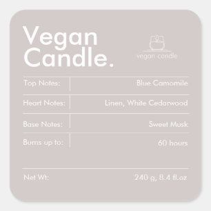 Etiqueta moderna de velas