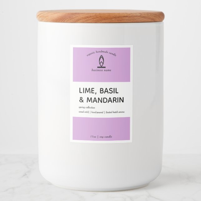 Etiqueta moderna de velas (Anverso)