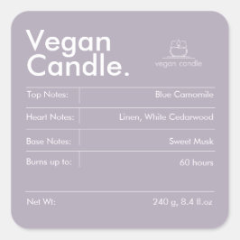 Etiqueta moderna de velas