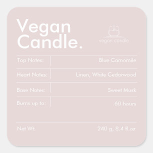 Etiqueta moderna de velas
