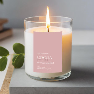 Etiqueta moderna de velas Minimalistas
