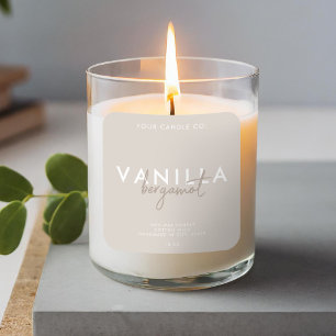 Etiqueta moderna de velas simples