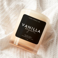 Etiqueta moderna de velas simples