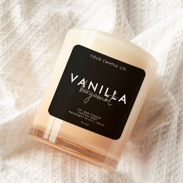 Etiqueta moderna de velas simples