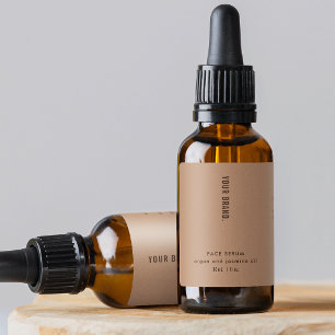 Etiqueta moderna del frasco cosmético Boho Beige 1