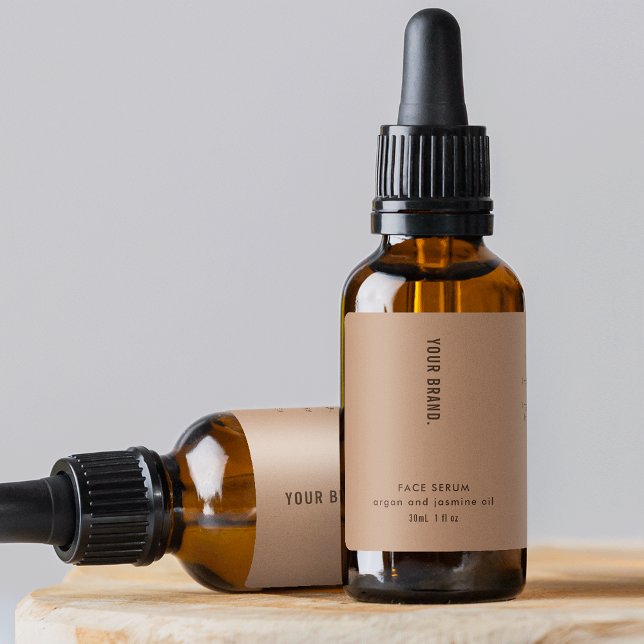 Etiqueta moderna del frasco cosmético Boho Beige 1 (Subido por el creador)
