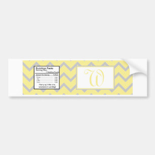Etiqueta moderna del frasco de agua amarillo/gris