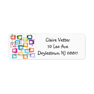 Etiqueta moderna del siglo medio atómico