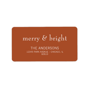 Etiqueta Moderna dirección de ferry & Bright para vacacione