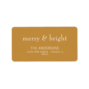 Etiqueta Moderna dirección de ferry y Bright Gold