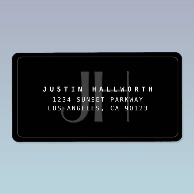 Etiqueta Moderna dirección de negocios falsa Grabado en rel (Subido por el creador)