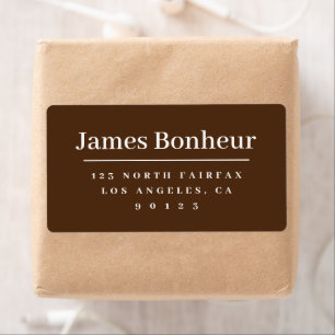 Etiqueta Moderna dirección de retorno estilizada de color m