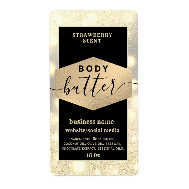 Etiqueta moderna elegante del cuerpo del guión bri (Frente)