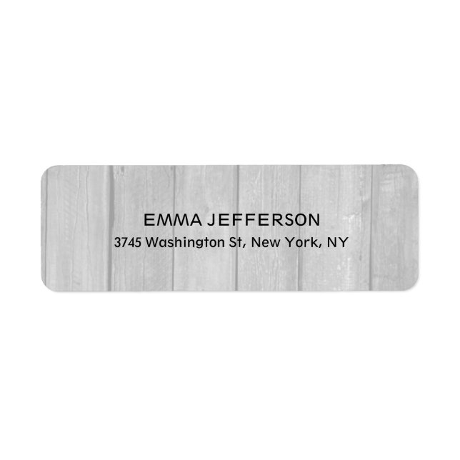 Etiqueta Moderna Madera Gris Profesional De Diseño (Frente)
