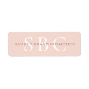 Etiqueta Moderna marca de cosméticos de Moda rosa Rosa clar