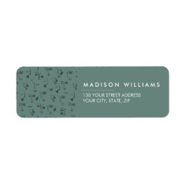 Etiqueta moderna mínima de monograma