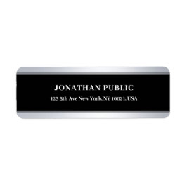 Etiqueta Moderna Moda elegante de plantillas color negro pl