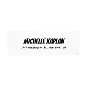 Etiqueta Moderna negrita Elegante Llanto Blanco y Negro