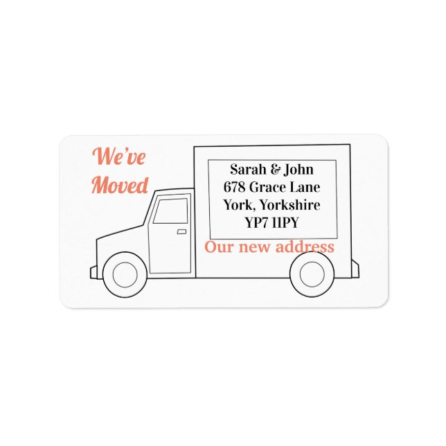 Etiqueta Moderna Nueva actualización en el hogar Hemos movi (Frente)