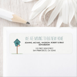 Etiqueta Moderna Nueva casa en la que nos movemos dirección