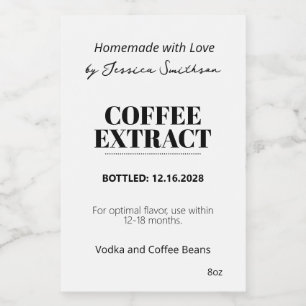 Etiqueta moderna para extracto de café ZEX_001f