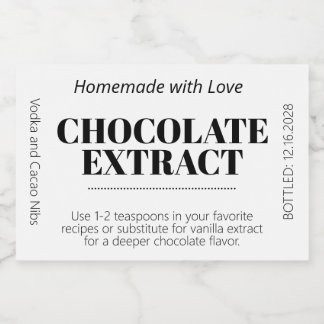 Etiqueta moderna para extracto de chocolate ZEX_00