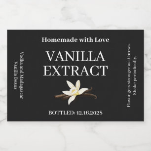 Etiqueta moderna para extracto de vainilla Sticker