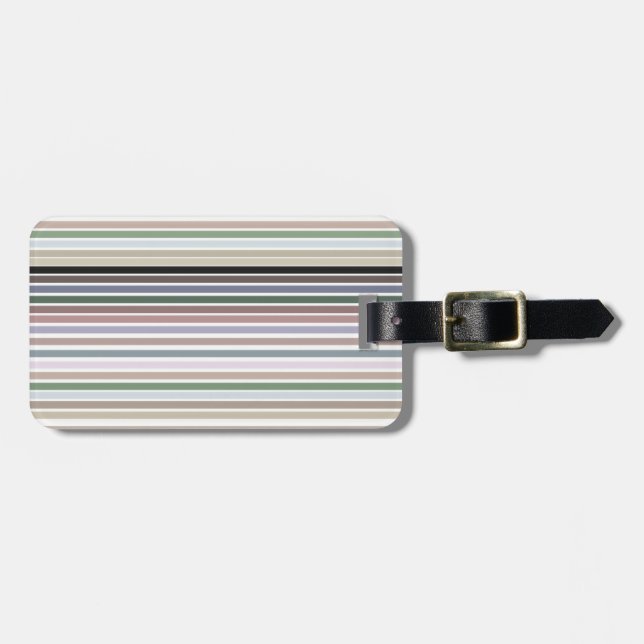Etiqueta moderna para portaequipajes con franjas (Frente Horizontal)