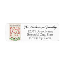 Moderna paz alegría amor Navidades de vacaciones c