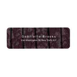 Etiqueta Moderna Plata Elegante Y Única Madera Marrón