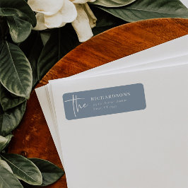 Etiqueta Moderna y Minimalista | Azul agitado