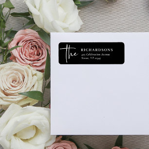 Etiqueta Moderna y Minimalista   Negro