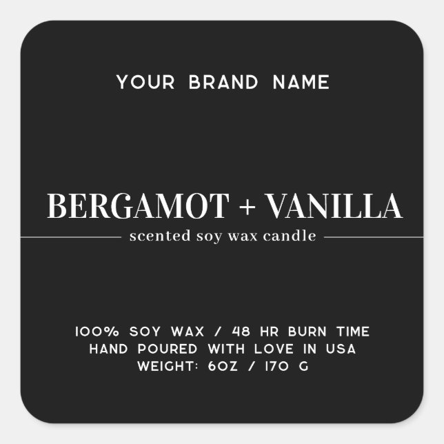 Etiqueta moderna y simple de empaquetado de etique (Anverso)