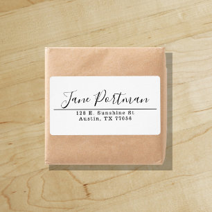 Etiqueta Modernidad elegante   Envío de caligrafía