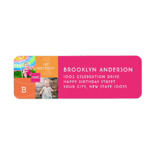 Etiqueta Moderno Esbozo cuadrado Un Chica Foto Fiesta de cu