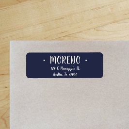 Etiqueta Moderno | Familia | Azul Medianoche | Dirección de