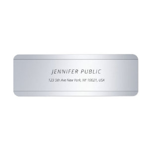 Etiqueta Moderno Glamour Glamour Plata Cursiva Texto plano