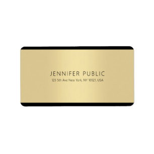 Etiqueta Moderno Gold Creative Simple Template Profesional