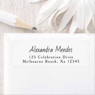Etiqueta Moderno Minimalista letra simple elegante 