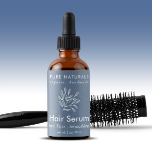 Etiqueta Moderno Producto Natural Botánico Neutral Azul