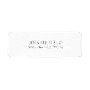 Etiqueta Moderno profesional de la plantilla blanca simple