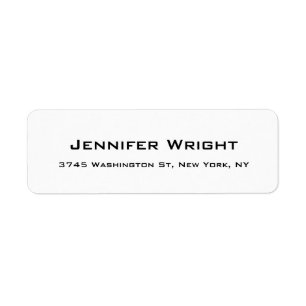 Etiqueta Moderno Profesional Elegante Llanto Blanco Negro