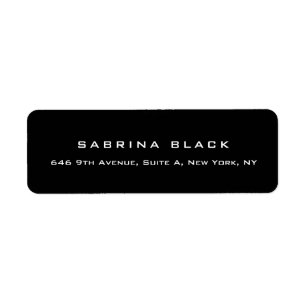 Etiqueta Moderno profesional elegante negro