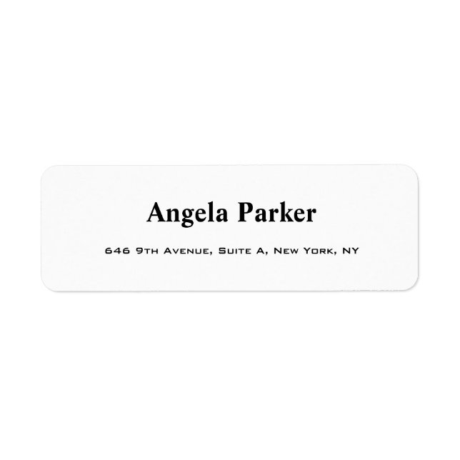 Etiqueta Moderno profesional simple y simple (Frente)