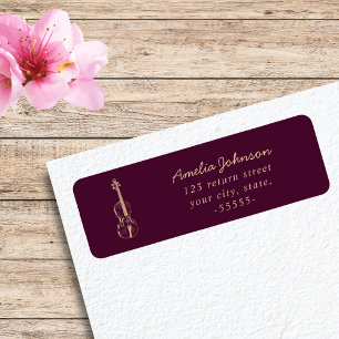 Etiqueta Moderno profesor de música con guión elegante de v