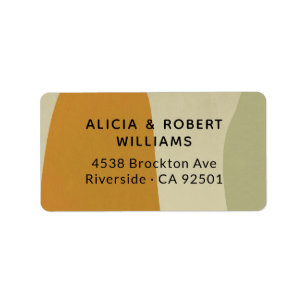 Etiqueta Moderno Resumen Minimalista Boda simple