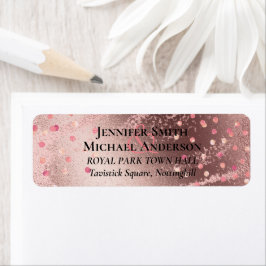 Etiqueta Moderno Rosa Gold Trendy Budget Boda