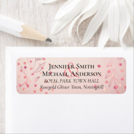 Etiqueta Moderno Rosa Gold Trendy Budget Boda
