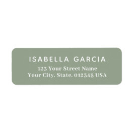 Etiqueta Moderno Sobre Simple Verde Salvia