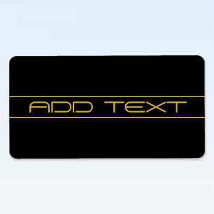 Etiqueta Moderno texto dorado y rayas elegantes y editables